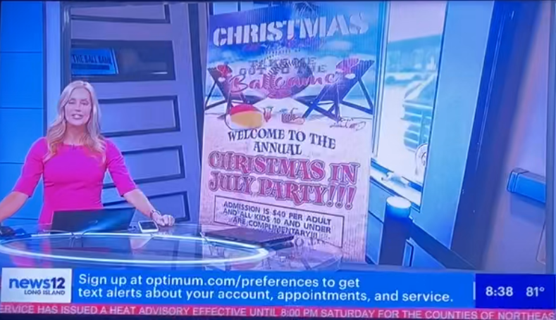 You are currently viewing News 12 Long Island Features TMOTBG Christmas in July